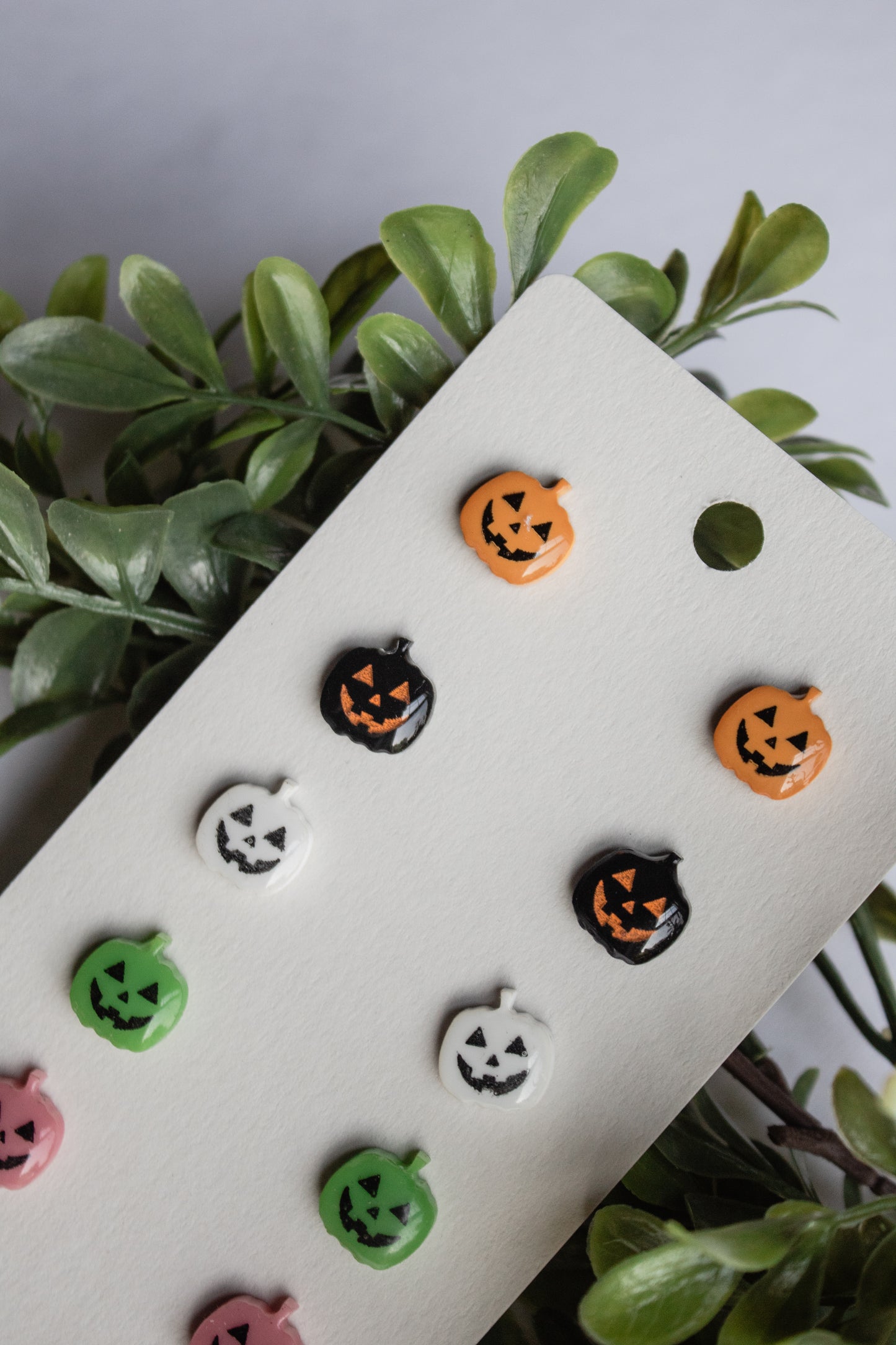 Multi-Colored Jack-o-lantern Stud Earring Bundle