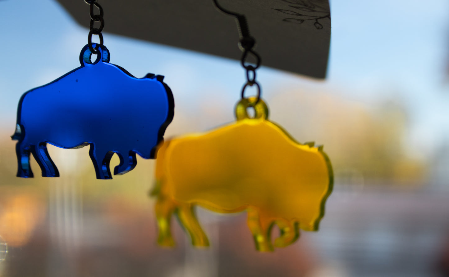 Buffalo Hockey Dangle Earrings