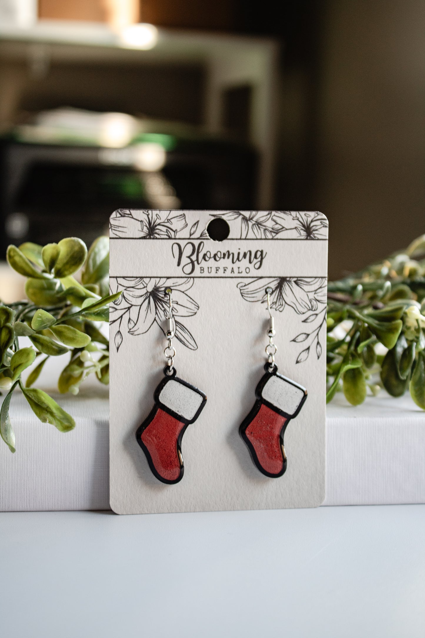 Holiday Stocking Dangle Earrings