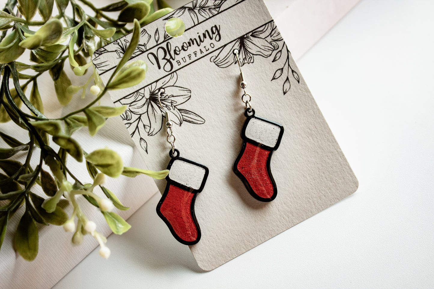 Holiday Stocking Dangle Earrings