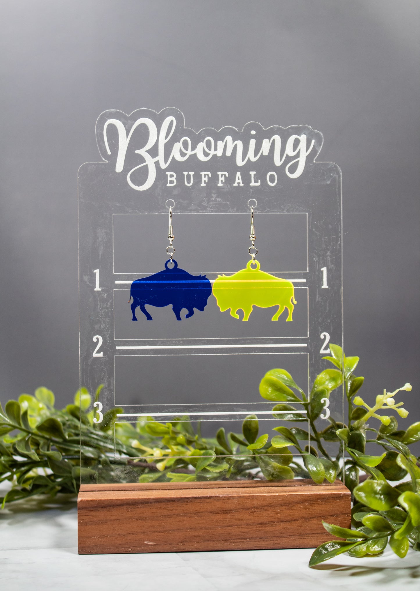 Buffalo Hockey Dangle Earrings